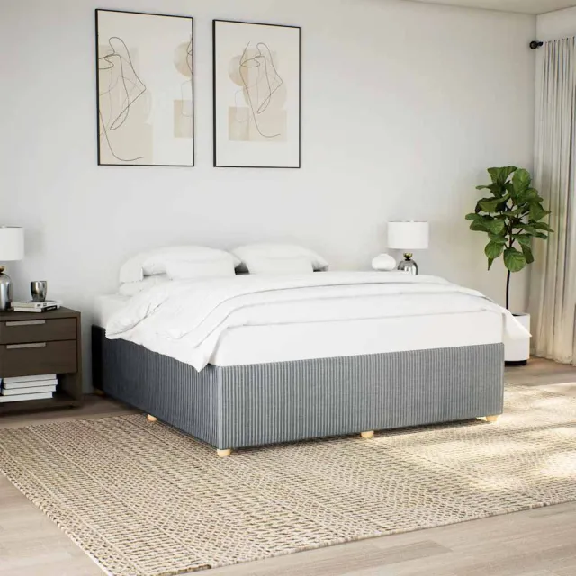 vidaXL Bedframe zonder matras stof lichtgrijs 180x200 cm