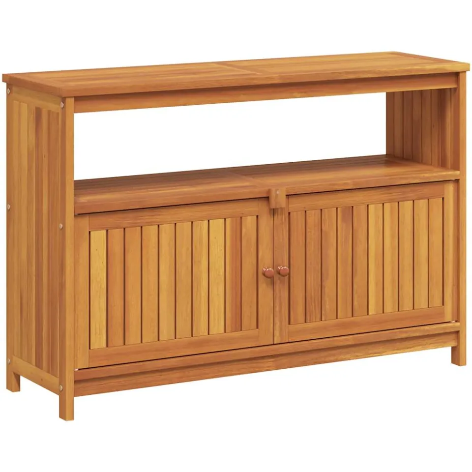 vidaXL Tuinwandtafel 110x35x75 cm massief acaciahout Bruin