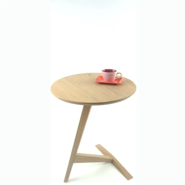RHOOTZ Eikenhouten bijzettafel - rond - model ADA naturel eiken