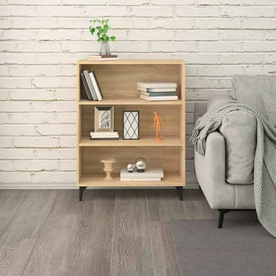 vidaXL Dressoir 69,5x32,5x90 cm bewerkt hout sonoma eikenkleurig, foto 2