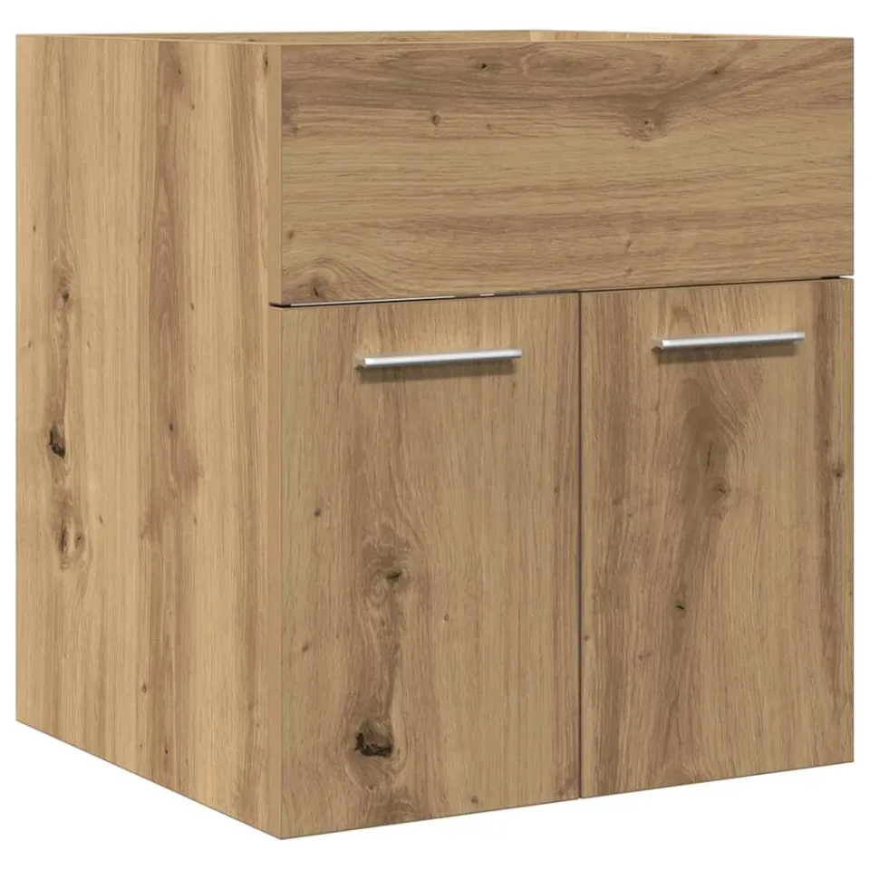 vidaXL Wastafelkast 41x38,5x46 cm bewerkt hout artisanaal eikenkleur, foto 3