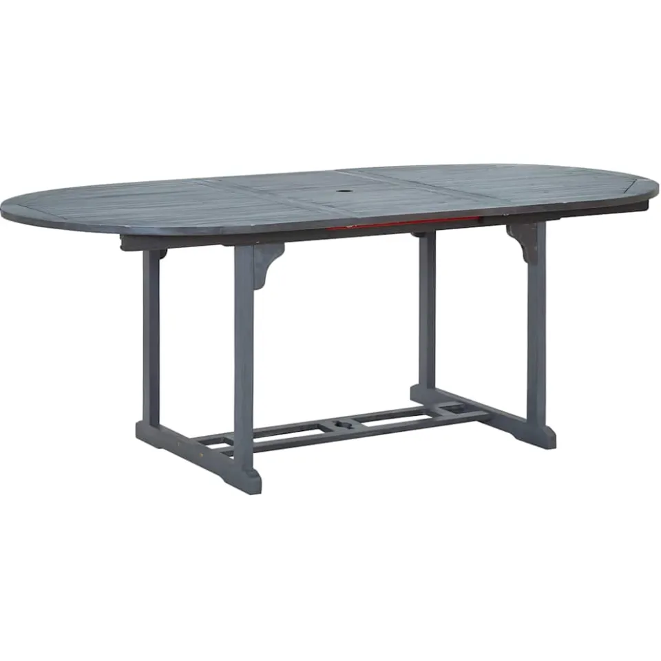 vidaXL 7-delige Tuinset massief acaciahout grijs, foto 4