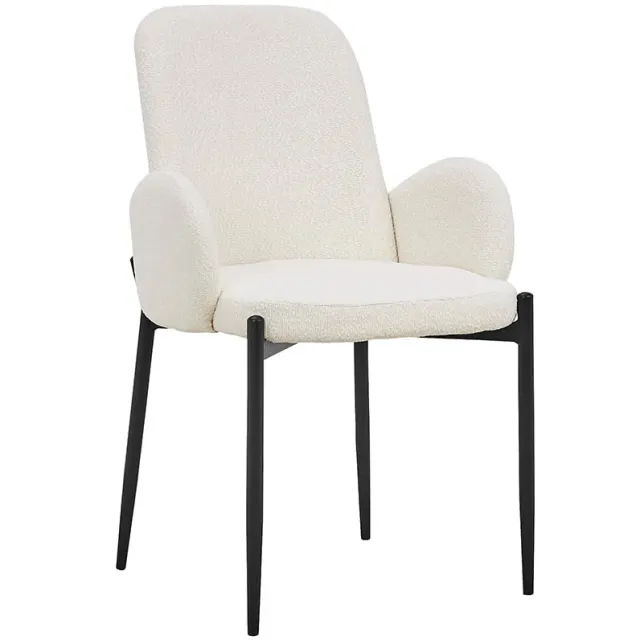stoel Maria bouclé wit