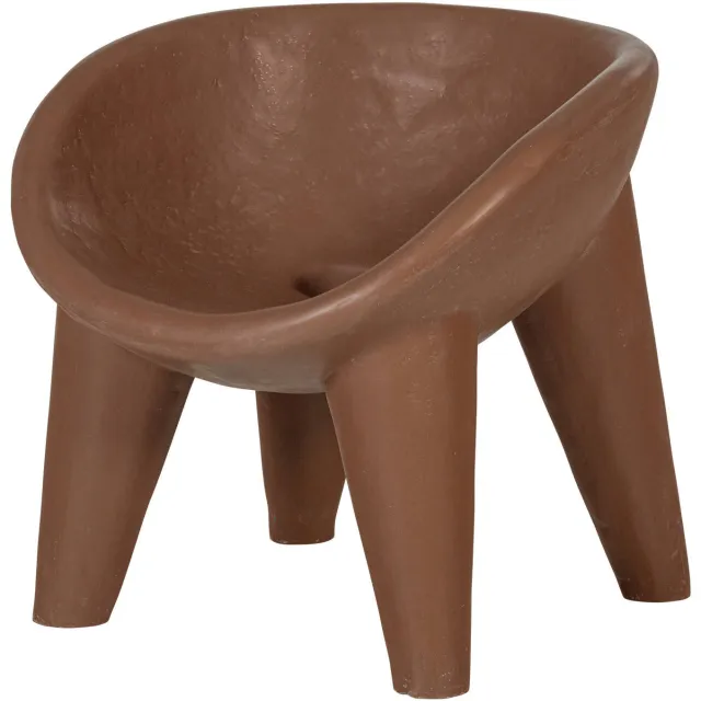 WOOOD Orio Loungestoel - Polymeer - Rood/Bruin - 58x62x62 brown