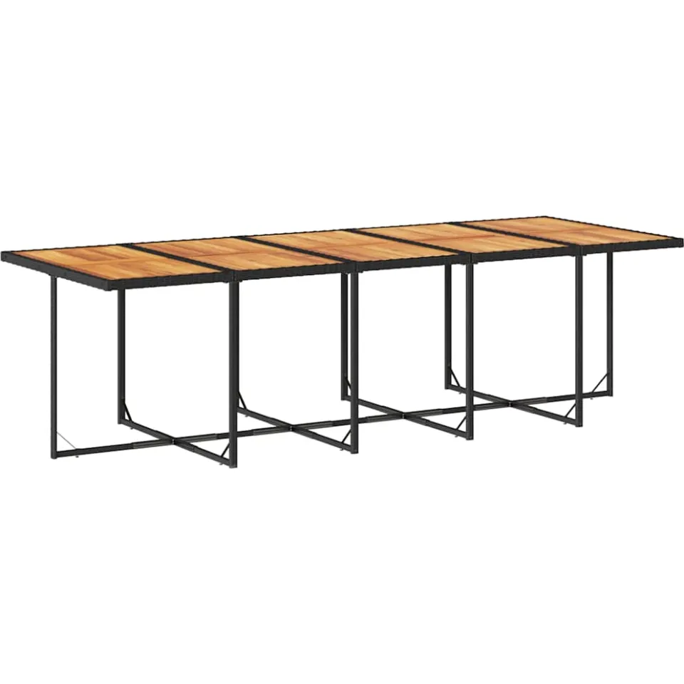 vidaXL 15-delige Tuinset met kussens poly rattan zwart, foto 3