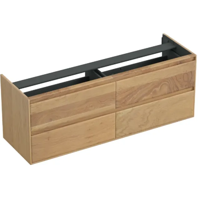 Forzalaqua Onderkast Forzalaqua Reno 160x51x60 Cm 4 Lades Softclose Eiken Smoke