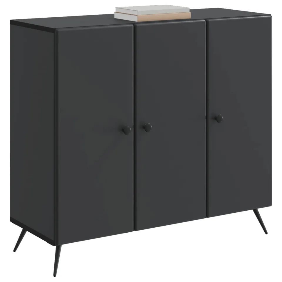vidaXL Dressoir Zwart 89 x 34,5 x 80 cm Bewerkt hout