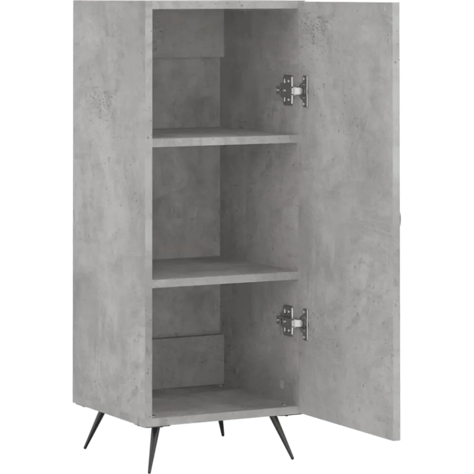 vidaXL Dressoir 34,5x34x90 cm bewerkt hout betongrijs grijs