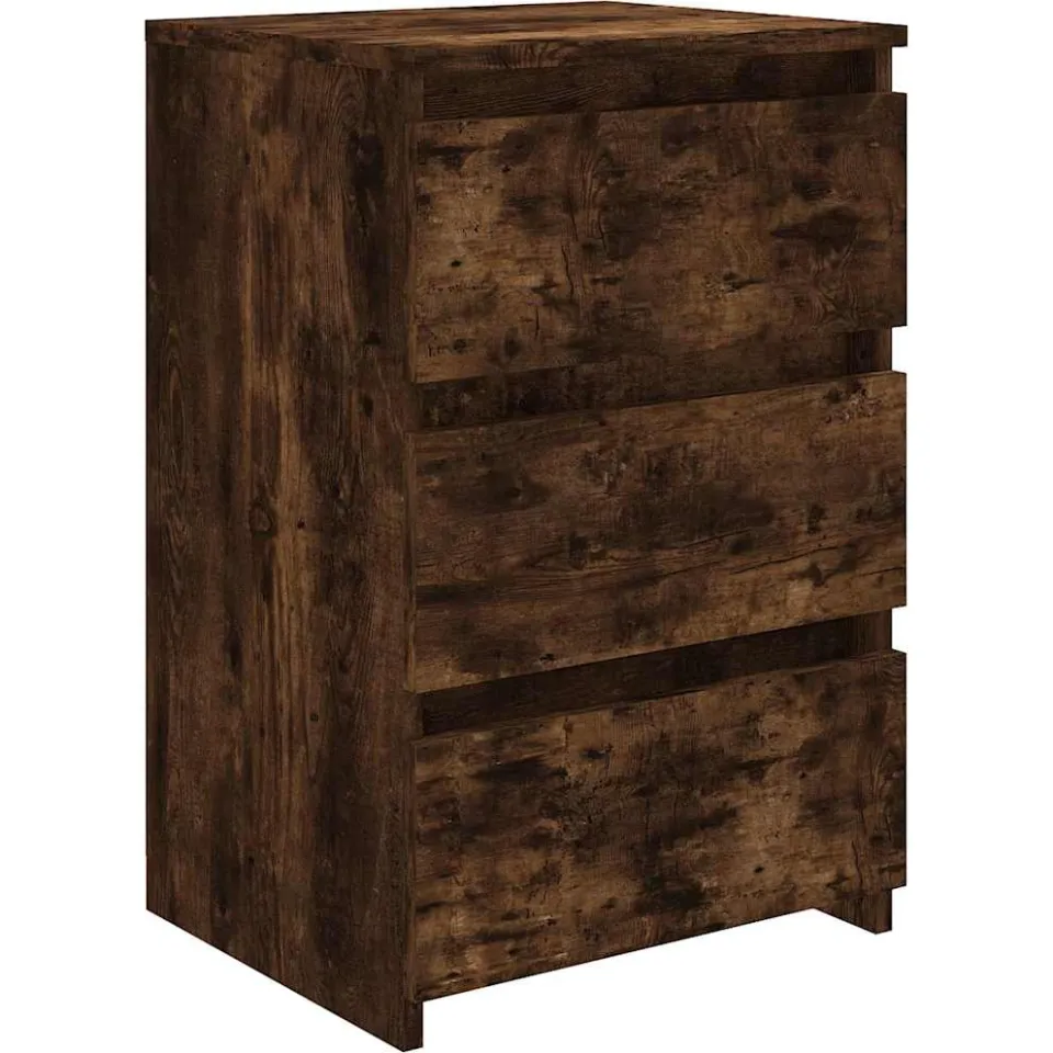vidaXL Nachtkastje 40x35x62,5 cm bewerkt hout gerookt eikenkleurig, foto 3