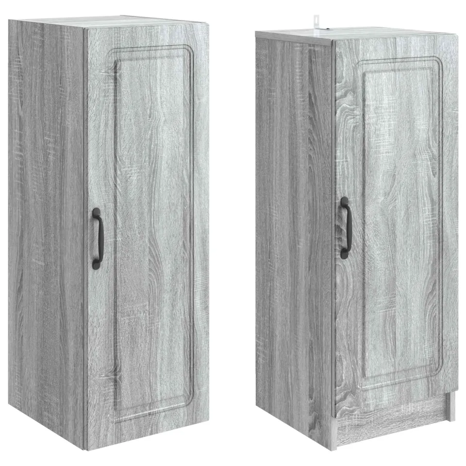 vidaXL Kastenset 2 st Grijs Sonoma Bewerkt hout, foto 4