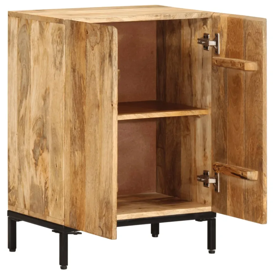 vidaXL Dressoir 53x35x72 cm massief mangohout bruin, foto 3
