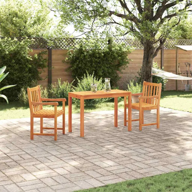 vidaXL Tuin eettafelset 3 st Bruin Massief Acaciahout, foto 2