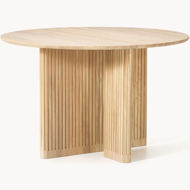 Westwing Collection Ronde eettafel Jolka van eikenhout, Ø 120 cm Bruin