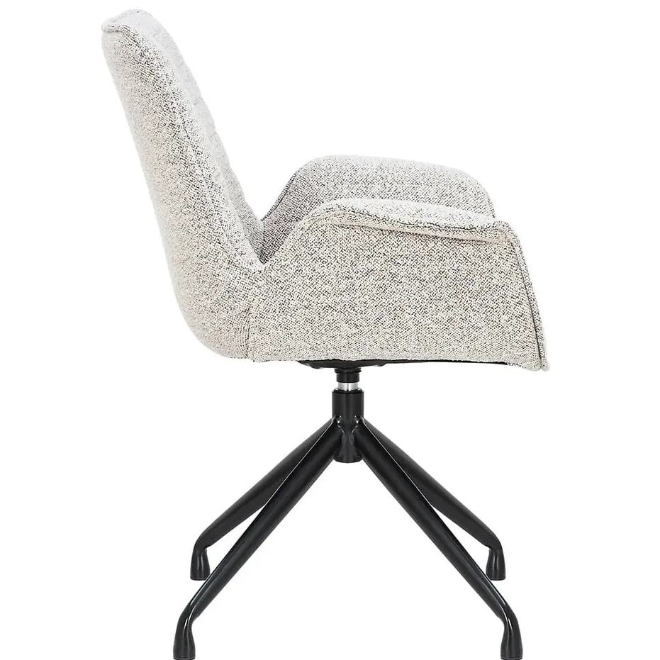armstoel Elodie bouclé beige, foto 3
