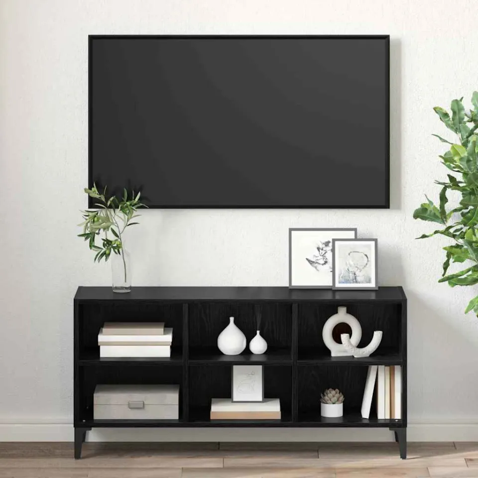 vidaXL Tv-meubelset Zwart 103,5 x 30 x 50 cm Geconstrueerd hout, foto 4