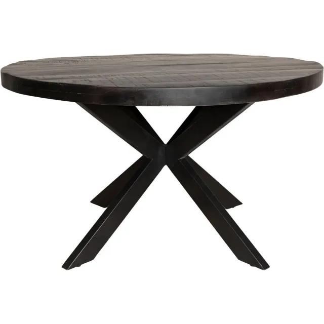 Starfurn Eettafel Denver - Rond Zwart Hout - 110x110x76cm