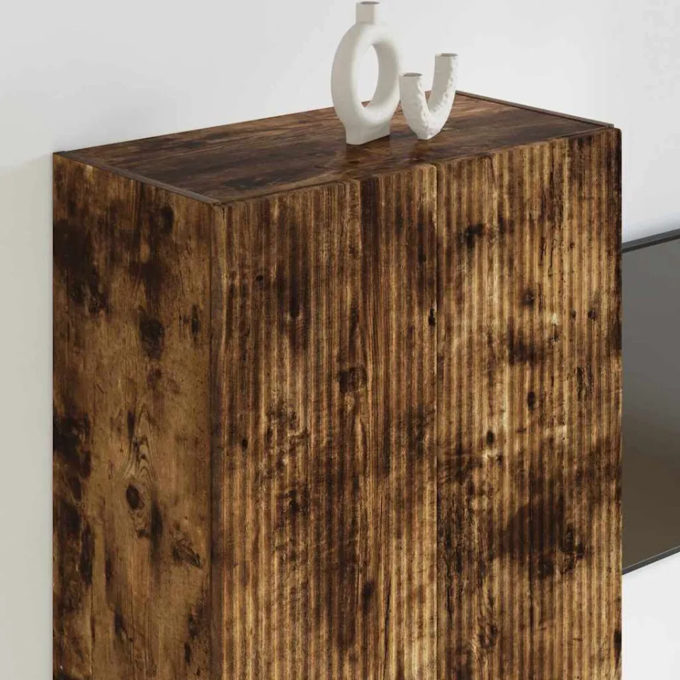 vidaXL TV-wandkast 59,5 x 31 x 80 cm Gerookt eiken Bewerkt hout, foto 4