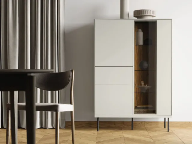 Mobistoxx Commode EMPIRO 3 deuren 1 lade kasjmier met led