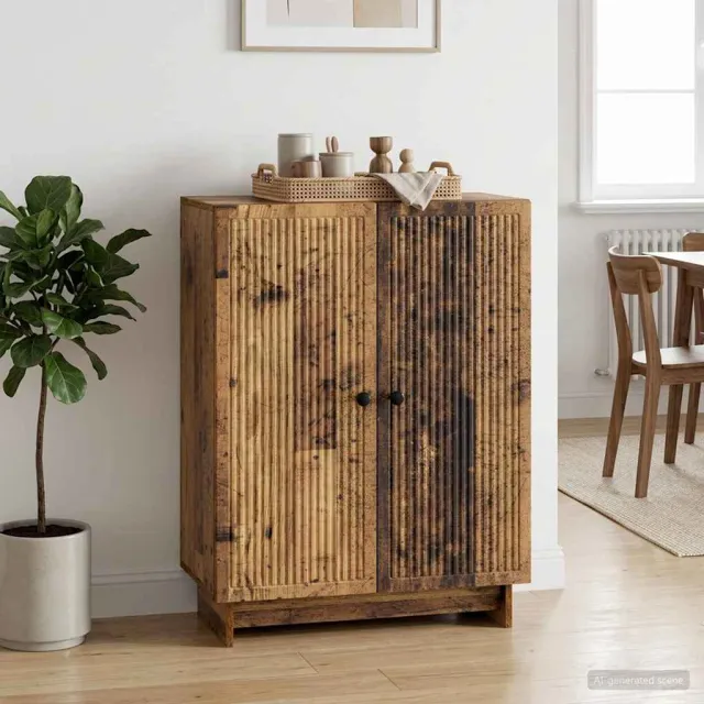vidaXL Dressoir Oud hout 66 x 34,5 x 90 cm Bewerkt hout bruin, foto 2