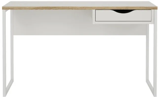CaliCosy Bureau met 1 lade en metalen onderstel B130 cm – FUNCTION Wit