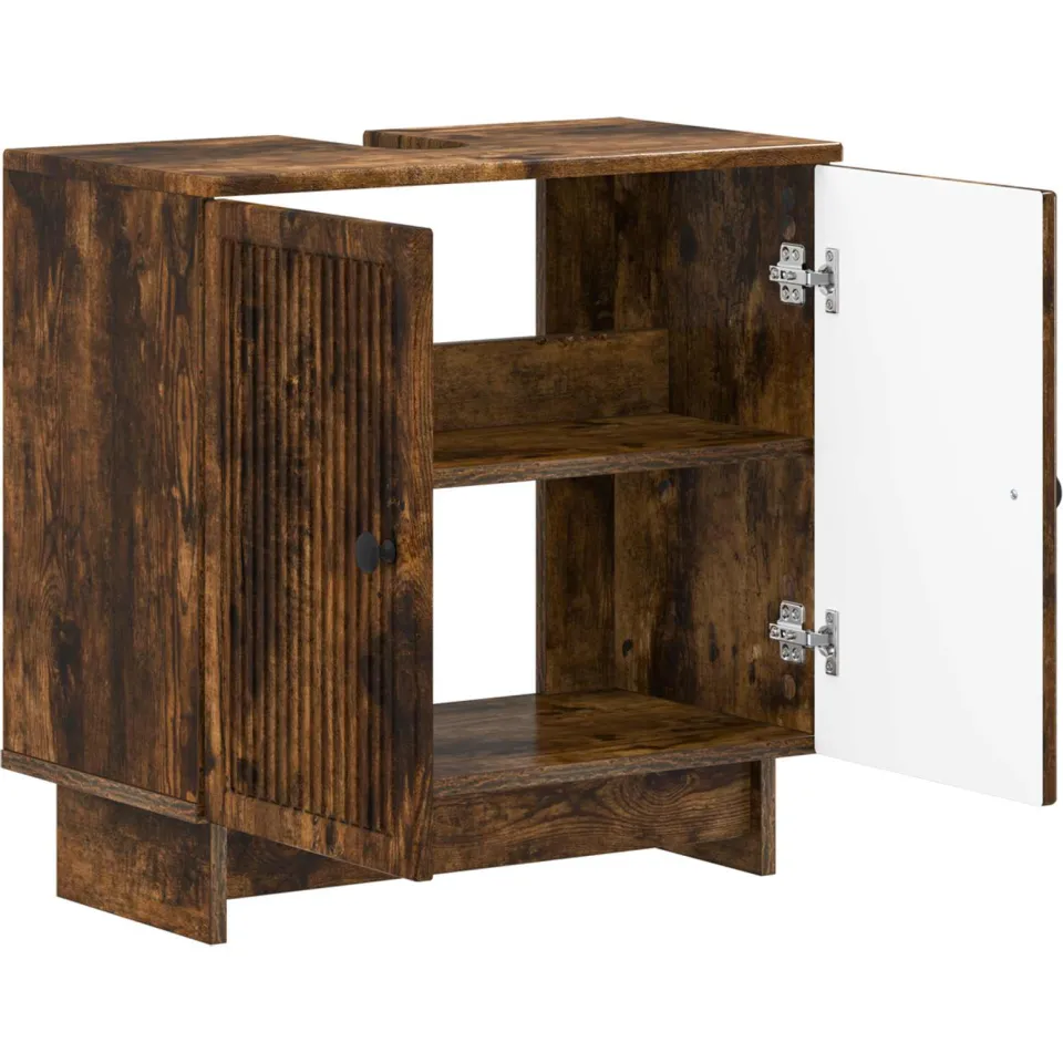 vidaXL Badkamer wastafelkast EDE Gerookt eiken 59,5 x 31,5 x 59 cm, foto 2