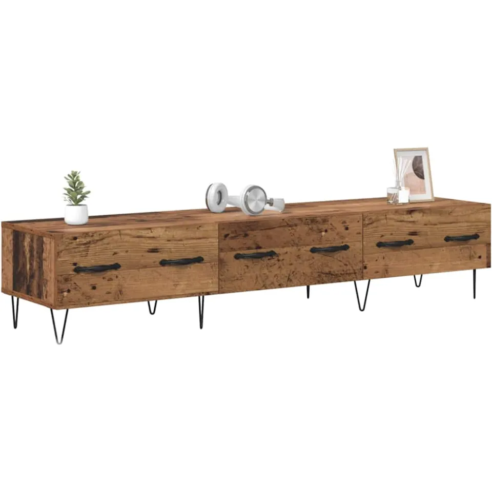 vidaXL TV-kast 150 x 36 x 30 cm Oud hout Bewerkt hout Bruin