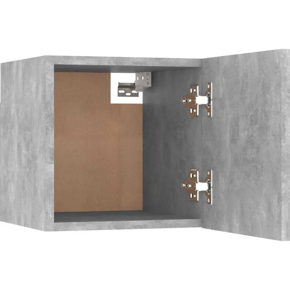 vidaXL Nachtkastje 30,5x30x30 cm bewerkt hout betongrijs