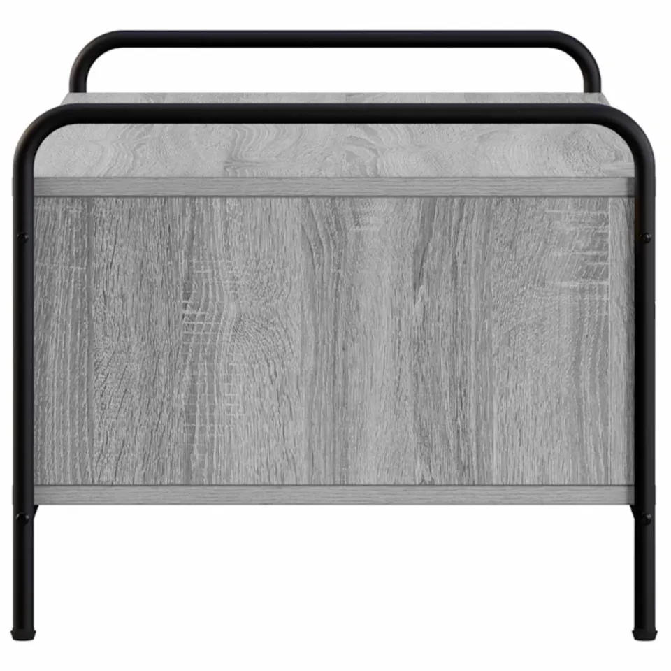 vidaXL Salontafel Grijs Sonoma 50 x 49 x 41 cm Bewerkt hout, foto 4