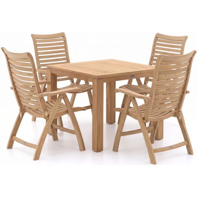 Sunyard Furniture Sunyard Corby/Buxton 90cm dining tuinset 5-delig verstelbaar