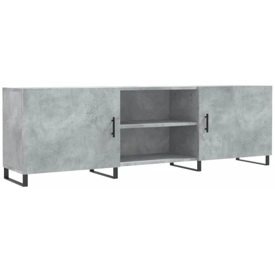vidaXL Tv-meubel 150x30x50 cm bewerkt hout betongrijs grijs, foto 3