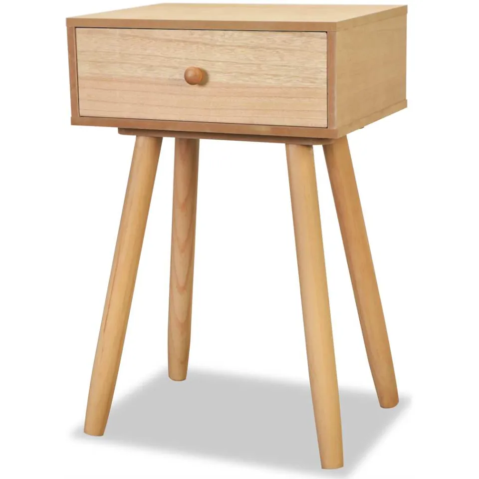 vidaXL Nachtkastjes 2 st 40x30x61 cm massief grenenhout bruin