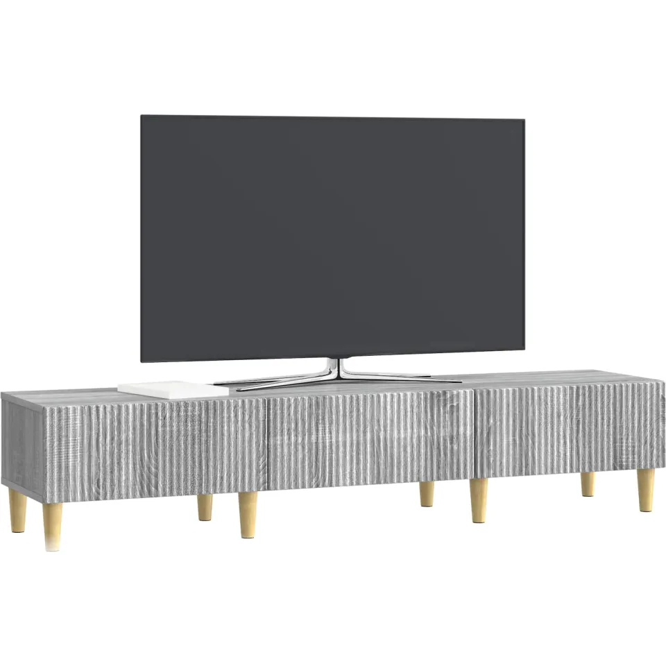 vidaXL TV-kast met lade Grijs sonoma 147 x 34,5 x 30 cm Bewerkt hout, foto 3