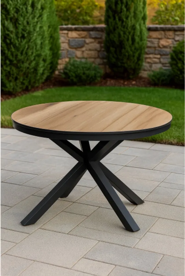 SenS-Line Tuintafel Milano rond Ø120cm - Houtkleur Naturel