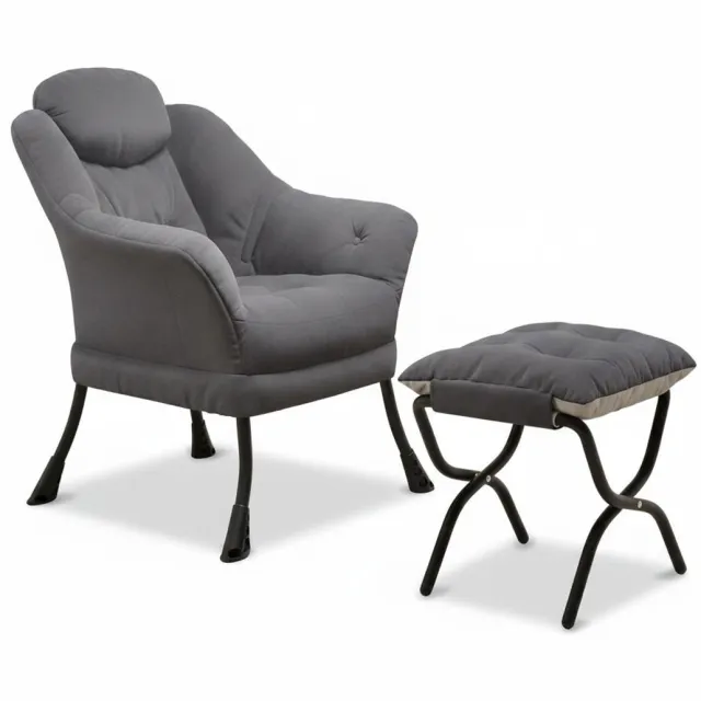 Triumpunpre Opvouwbare Vloerzitbank met IJzeren Frame - Luie Bank met Zachte Pluizige Stoffen Bekleding - Grondstoel voor Woonkamer, Slaapkamer, Lezen & Gamen - 75x68x20 cm - Grijs konijnenvacht grijs nr. 10