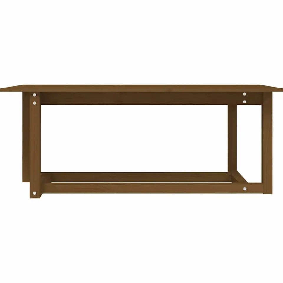 vidaXL Salontafel 110x55x45 cm massief grenenhout honingbruin bruin, foto 4