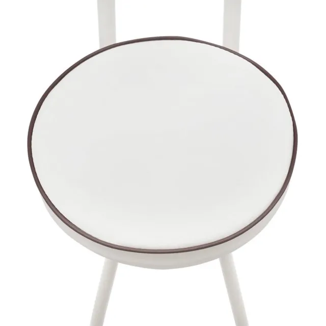 Corenia Barstoel – Barkruk – Barstoel Kruk – Barstoelen – Barkrukken – Inklapbaar – Gestoffeerde Zitting – Wit PU – Stalen Frame – Compact Opvouwbaar