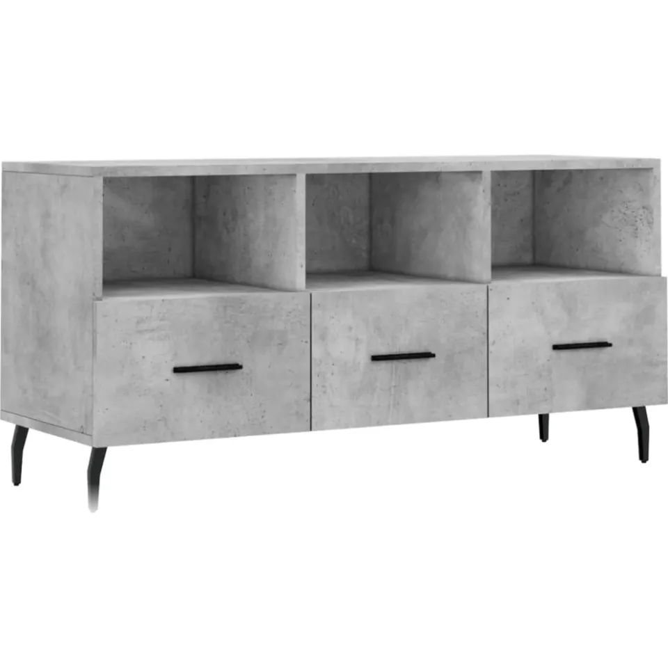 vidaXL Tv-meubel 102x36x50 cm bewerkt hout betongrijs grijs, foto 3