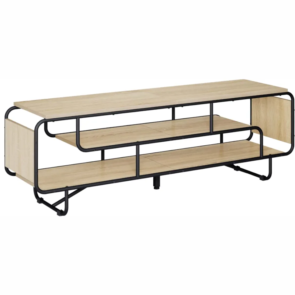 vidaXL TV-standaard 140 x 36 x 45 cm Sonoma Eiken Bewerkt hout, foto 3