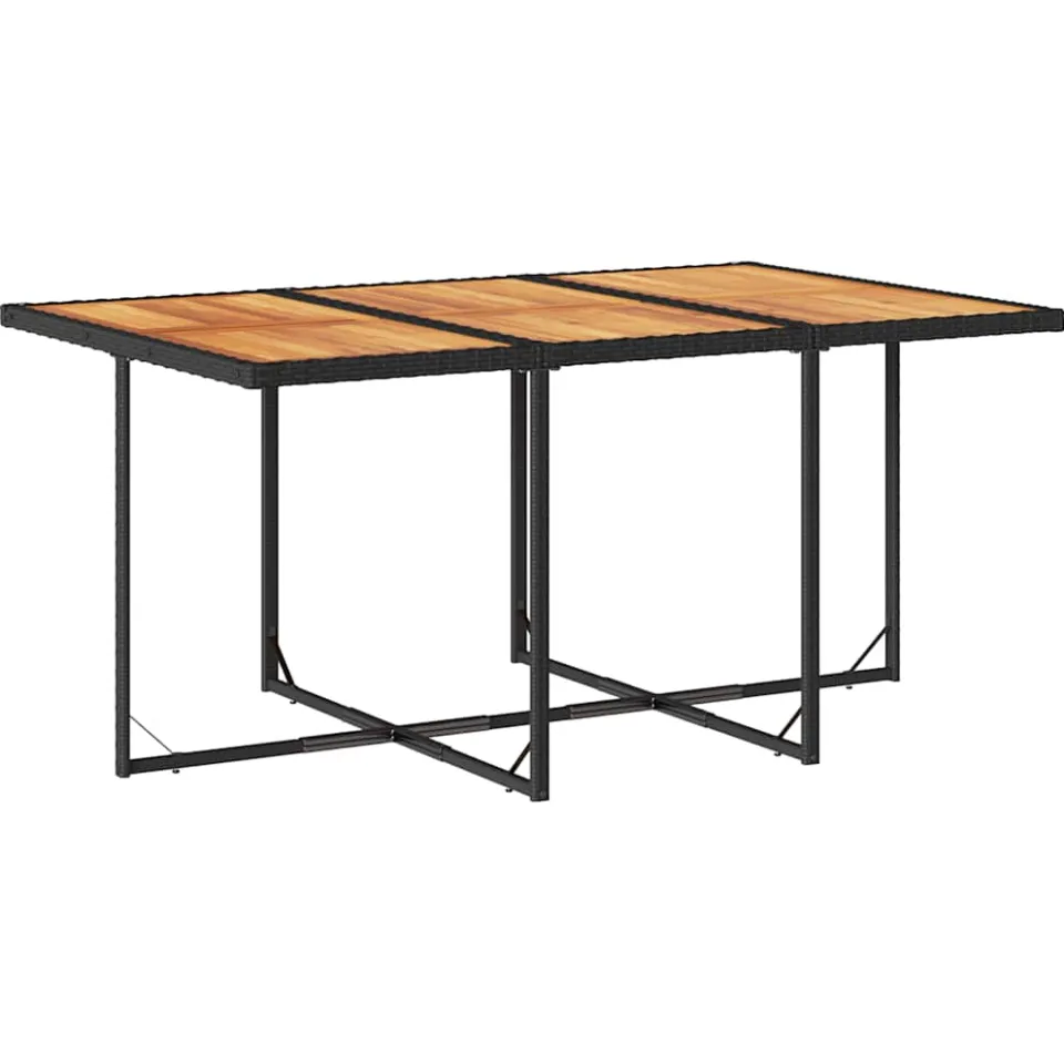vidaXL 11-delige Tuinset met kussens poly rattan zwart, foto 3