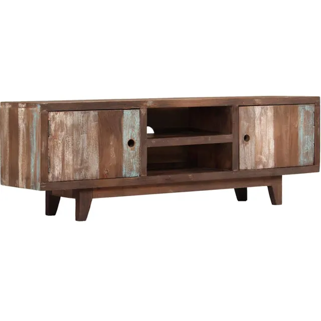 vidaXL Tv-meubel vintage stijl 118x30x40 cm massief acaciahout Bruin