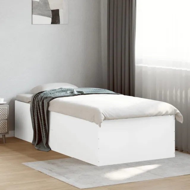 vidaXL Bedframe bewerkt hout wit 90x200 cm