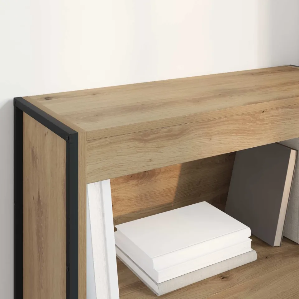 vidaXL Boekenkast 80 x 30 x 86,5 cm Bewerkt hout Ambachtelijk eiken, foto 4