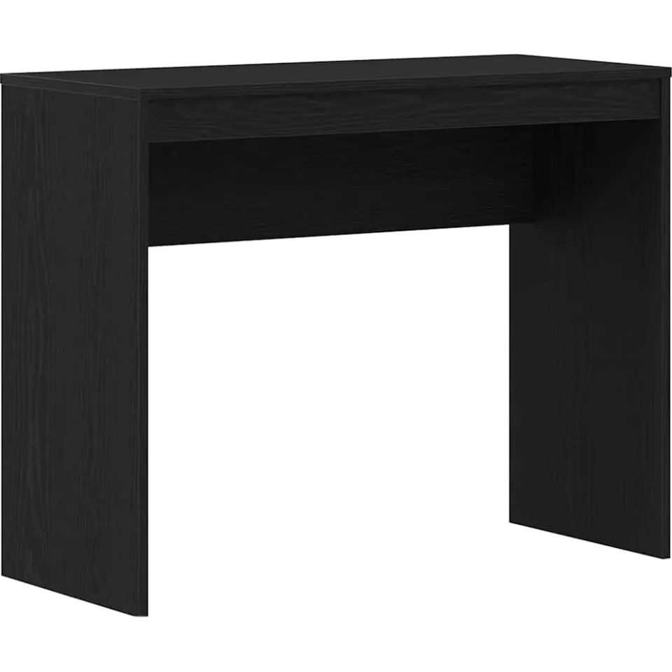 vidaXL Bureau Zwart Eiken 90x40x72 cm Bewerkt Hout, foto 3