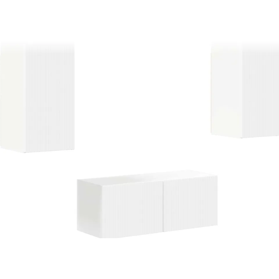 vidaXL Tv-meubelset 6 st Wit Bewerkt hout, foto 3