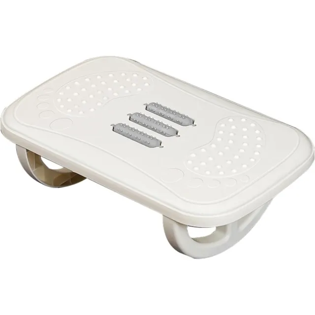 QTTVBTNA 1 Stuk Voetenbankje - Voetensteun voor Bureau - Antislip Voetpedaal Ergonomisch Ontwerp - Comfort Accessoire voor Thuis,Kantoor - Ideaal voor Lange Reizen en Werkplek - Lichtgewicht Draagbaar en Duurzaam - Wit
