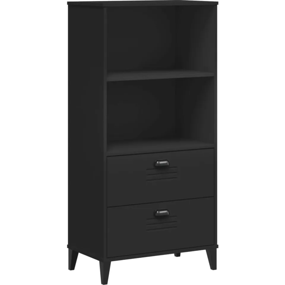 vidaXL Boekenkast VIKEN 60x35x123 cm bewerkt hout zwart