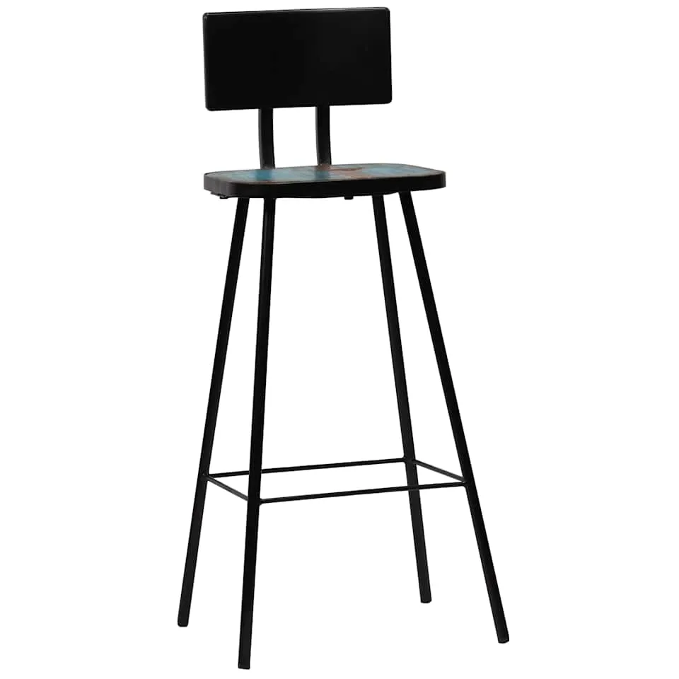 vidaXL Barkrukken 2 st massief gerecycled hout bruin, foto 3