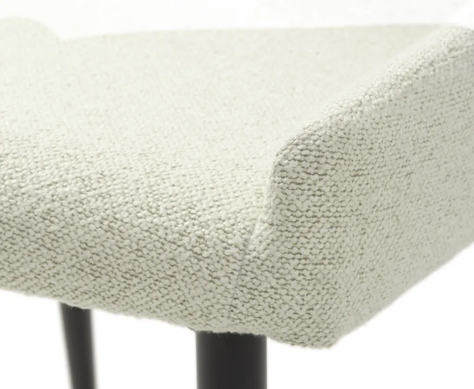Olivine Brigitta eetkamerstoel bouclé crème, foto 4