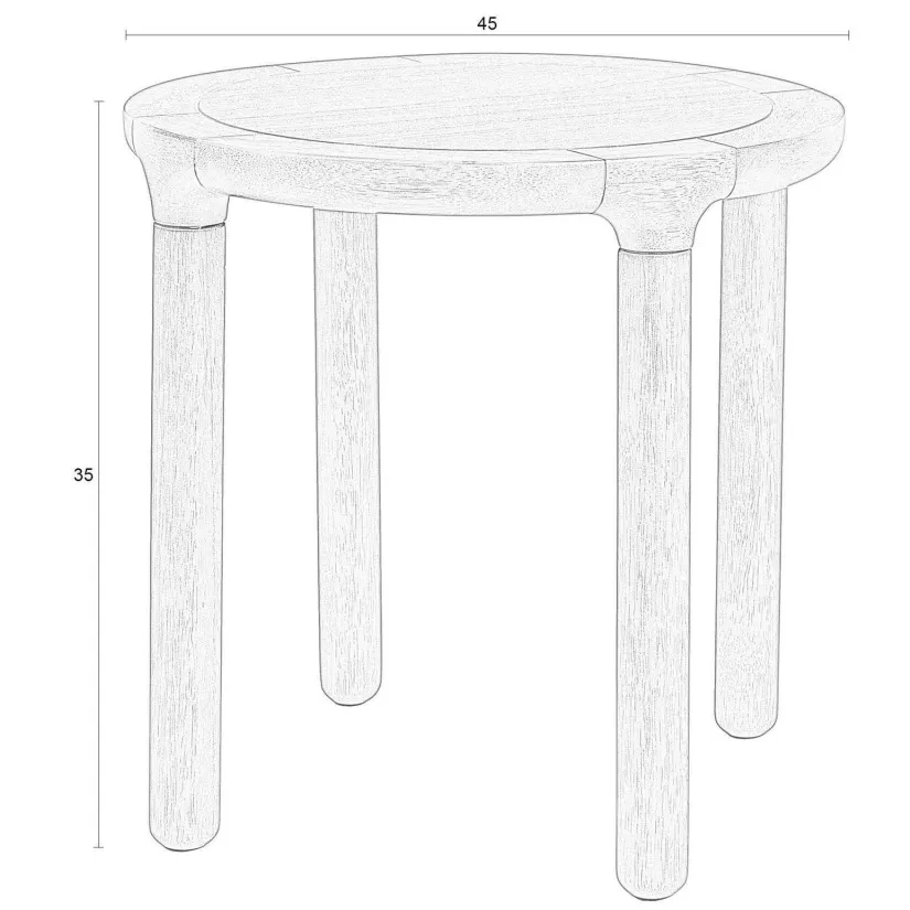 Zuiver Storm bijzettafel zwart, foto 2