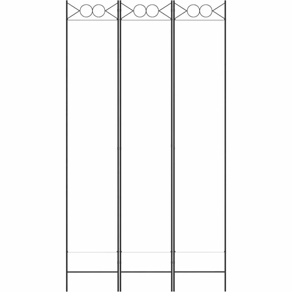 vidaXL Kamerscherm met 3 panelen 120x220 cm stof wit